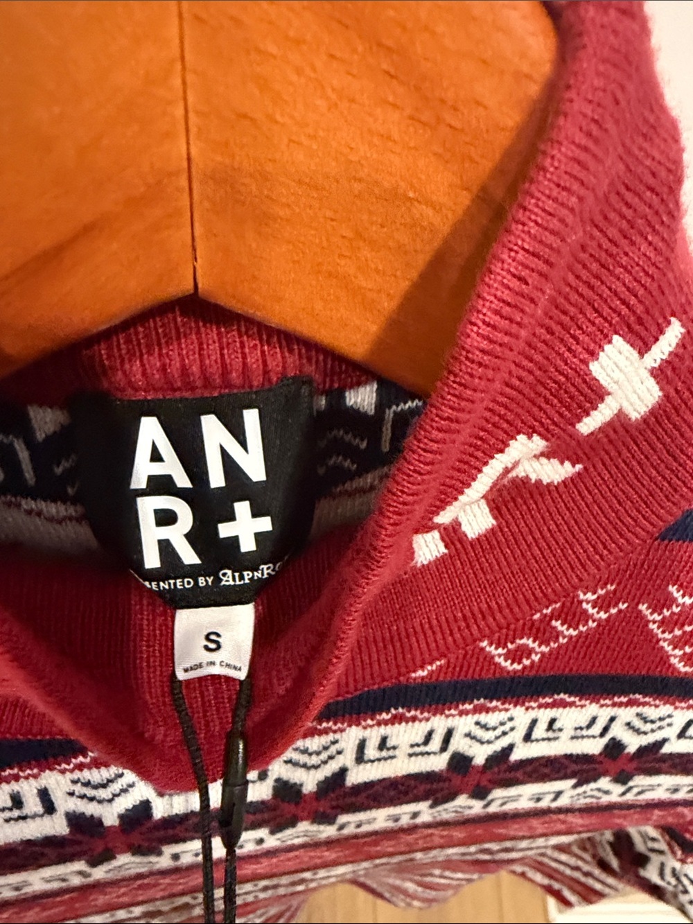 Alp N Rock Red, White & Black Fair Isle Turtleneck Sweater - Picture 4 of 7